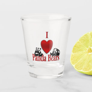 Ich höre Panda Bears Schnapsglas