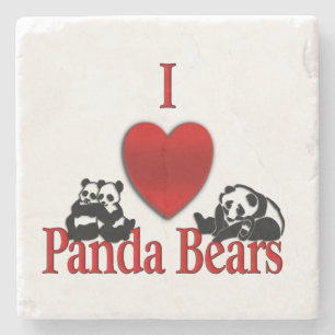 Ich höre Panda Bears Steinuntersetzer