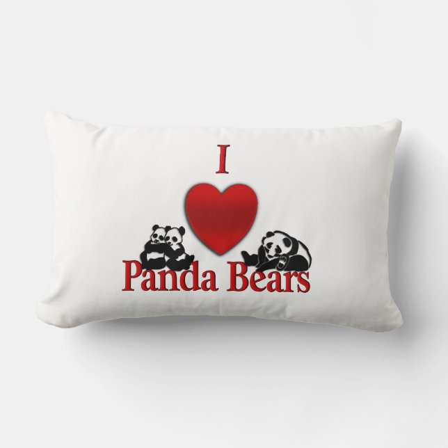 Ich höre Panda Bears Throw Kissen (Vorderseite)