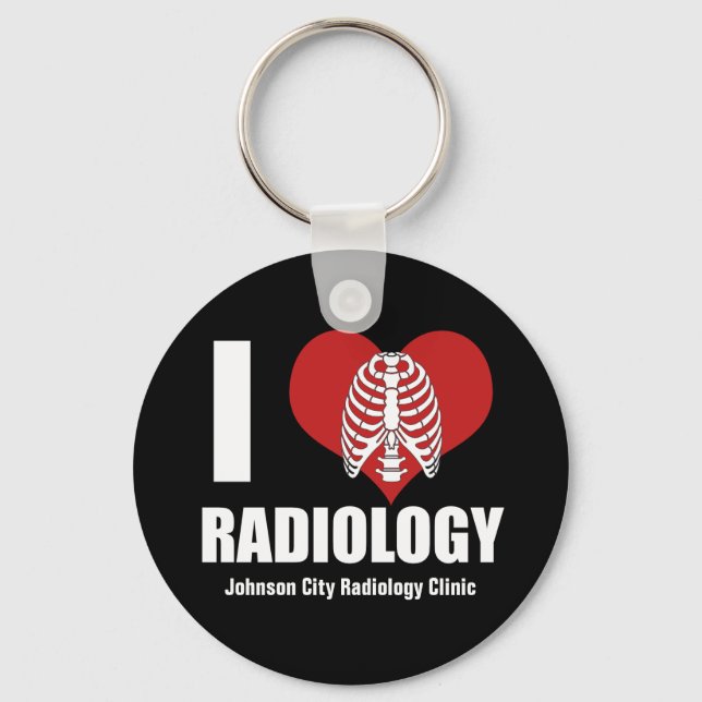 Ich höre Radiologie Niedlicher Radiologe Schlüsselanhänger (Vorderseite)