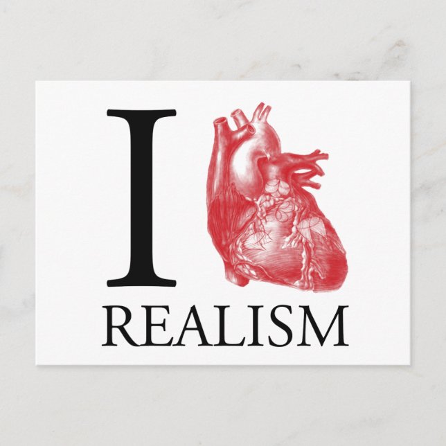 Ich höre Realismus Postkarte (Vorderseite)