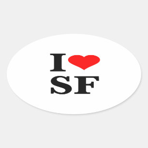 Ich höre San Francisco Ovaler Aufkleber