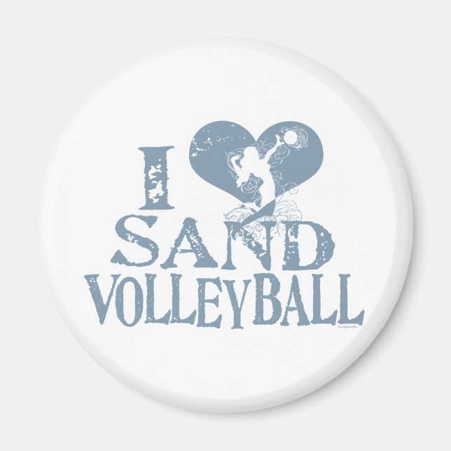 Ich höre Sand Volleyball Magnet (Vorne)