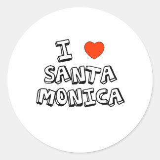 Ich höre Santa Monica Runder Aufkleber