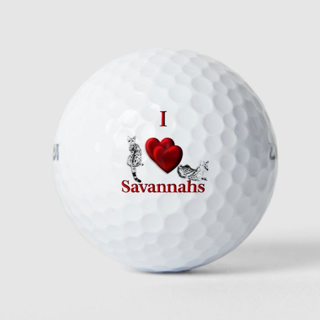 Ich höre Savannah Cat Silver Golfball (Vorderseite)