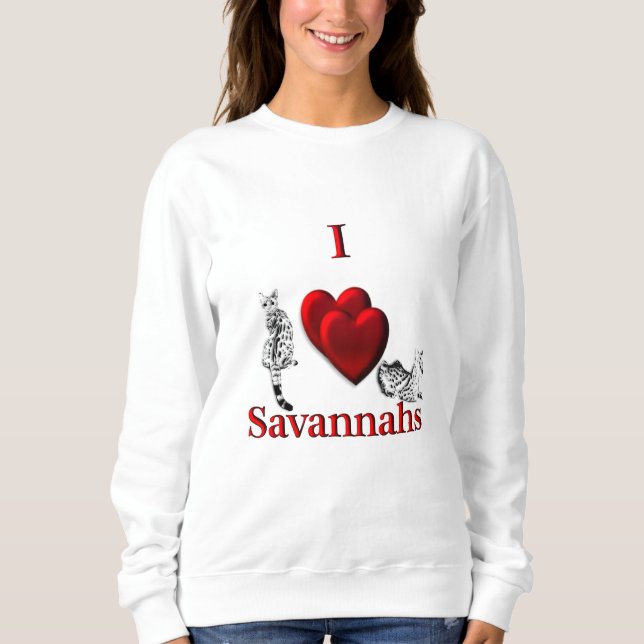 Ich höre Savannah Cat Sweatshirt (Vorderseite)