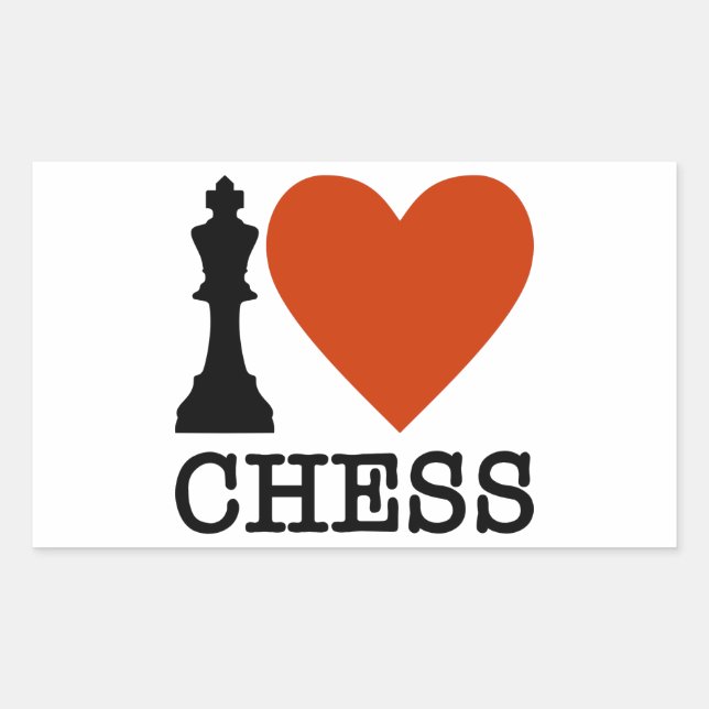 Ich höre Schach Rechteckiger Aufkleber (Vorderseite)