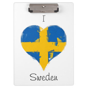 Ich höre Schweden schwedische Flagge Klemmbrett