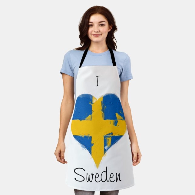 Ich höre Schweden schwedische Flagge Schürze (Getragen)