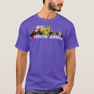 Ich höre Südafrika Tafelberg-Collage T-Shirt