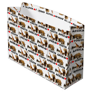 Ich höre Südafrika Wildlife Collage Große Geschenktüte