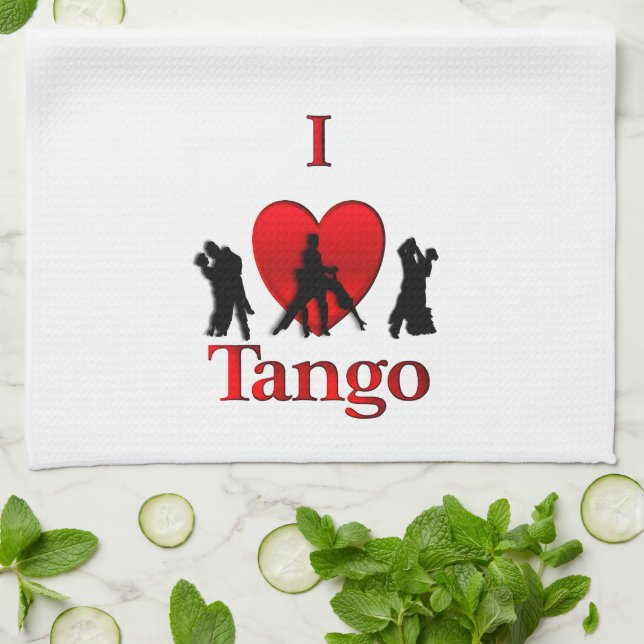 Ich höre Tango Geschirrtuch (Gefaltet)