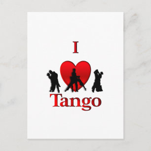 Ich höre Tango Postkarte