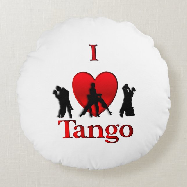 Ich höre Tango Rundes Kissen (Vorderseite)