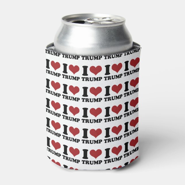 Ich höre Trump für Präsident Dosenkühler (Kanne Vorderseite)