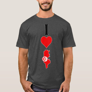 Ich höre Tunesien I Liebe Tunesische Nationalflagg T-Shirt