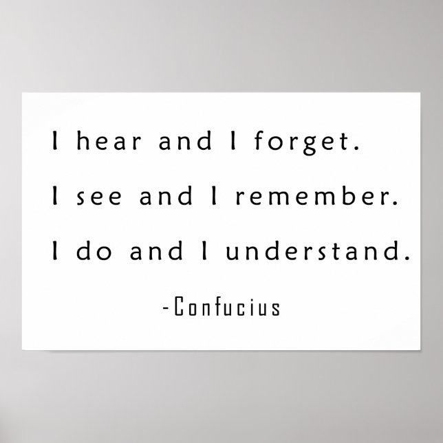 Ich höre und vergesse poster (Vorne)