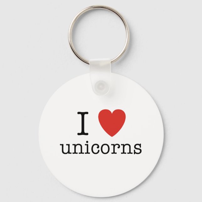 Ich höre Unicorns Schlüsselanhänger (Vorderseite)