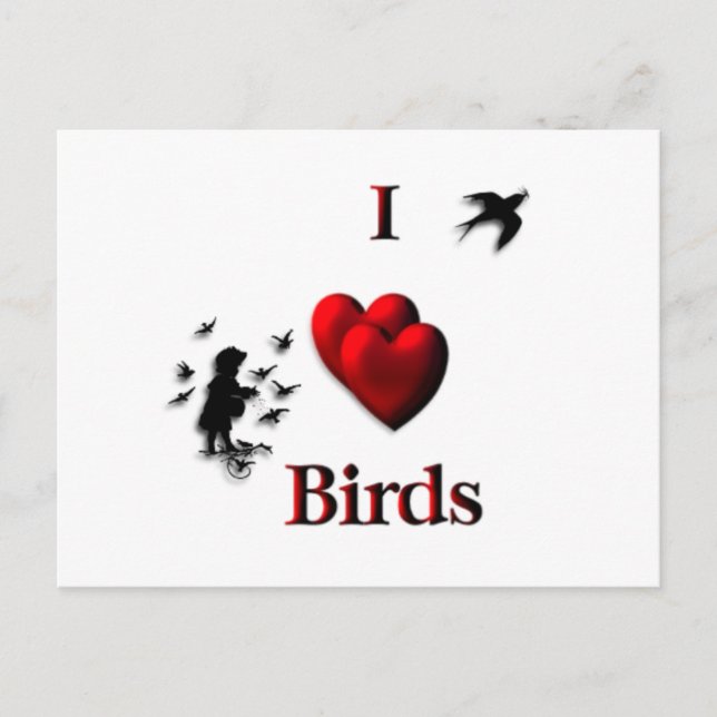 Ich höre Vögel Postkarte (Vorderseite)