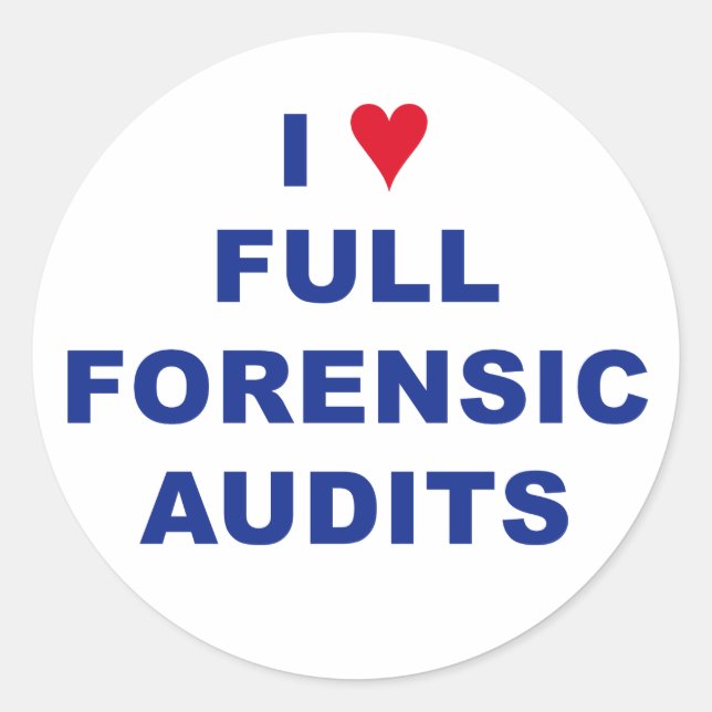 Ich höre vollständige forensische Audits Runder Aufkleber (Vorderseite)