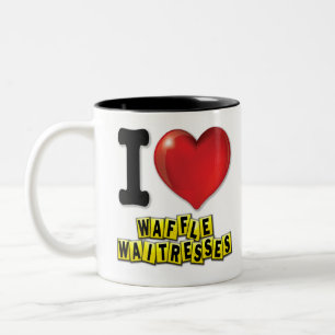 Ich höre Waffelkleider Zweifarbige Tasse