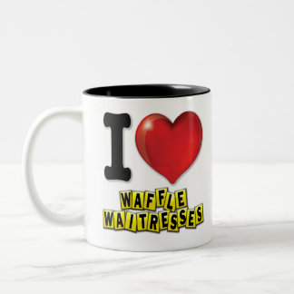 Ich höre Waffelkleider Zweifarbige Tasse