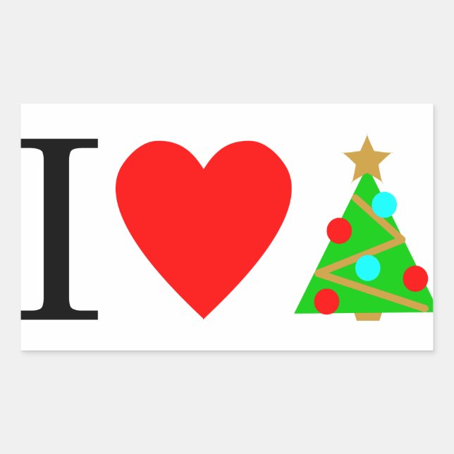 Ich höre Weihnachtsaufkleber Rechteckiger Aufkleber (Vorderseite)