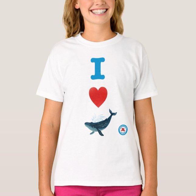 Ich höre Whales Girls' T-Shirt (Vorderseite)