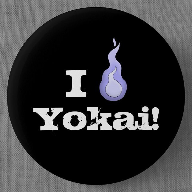 Ich höre Yokai! Hitodama Fireball Button (I Love Yokai Can Badge- Detail View)