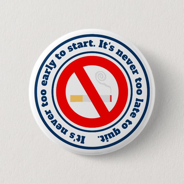 Ich hörte auf, motivierend Wörter zu rauchen Button (Vorderseite)