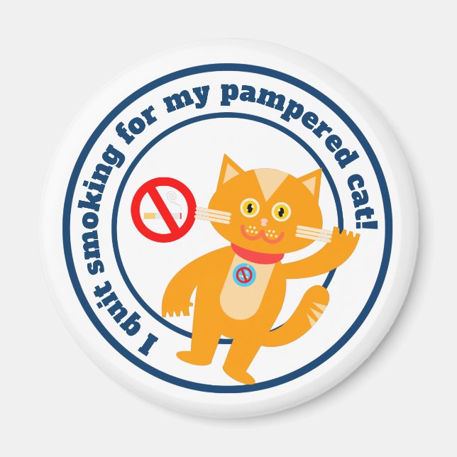 Ich hörte auf zu rauchen für meine Katze Magnet (Vorne)