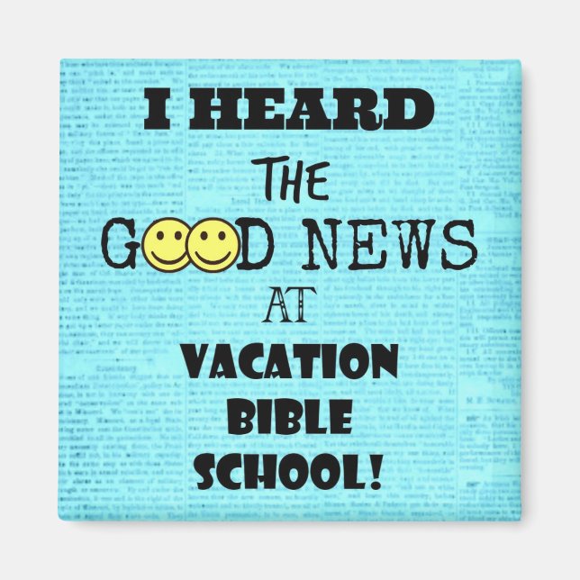 Ich hörte die gute Nachricht an der Vacation Bible Magnet (Vorne)
