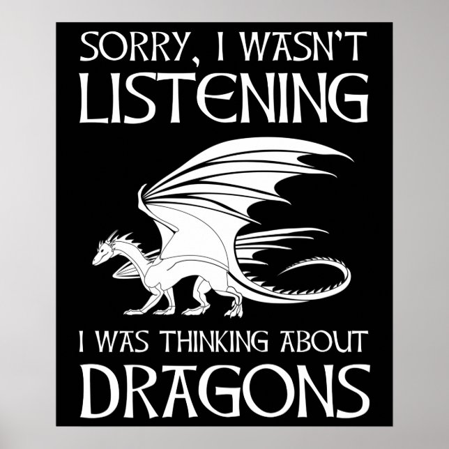 Ich hörte nicht zu - ich dachte über Drachen nach Poster (Vorne)