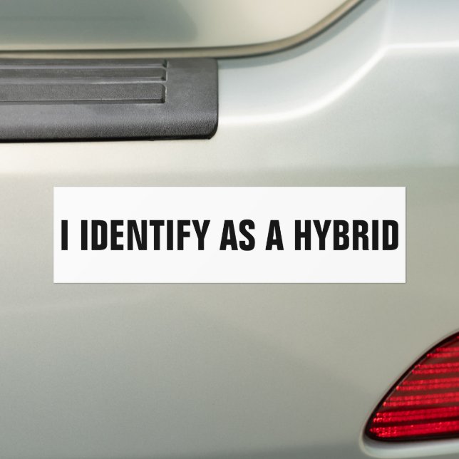 ICH IDENTIFIZIERE ALS HYBRID CAR MAGNET AUTOAUFKLE AUTOAUFKLEBER (Auf Auto)