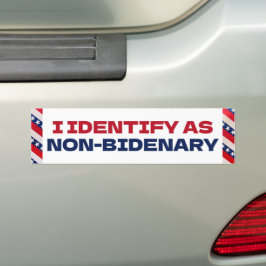 ICH IDENTIFIZIERE ALS NICHT BIDENÄRER, ANTI BIDEN AUTOAUFKLEBER