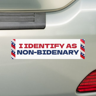 ICH IDENTIFIZIERE ALS NICHT BIDENÄRER, ANTI BIDEN AUTOAUFKLEBER