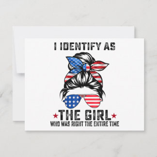 Ich identifiziere mich als das Mädchen, das das ga