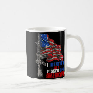 Ich identifiziere mich als ein Ed Off Amerikaner W Kaffeetasse