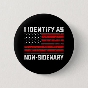 Ich identifiziere mich als nicht bidenär lustig Bi Button