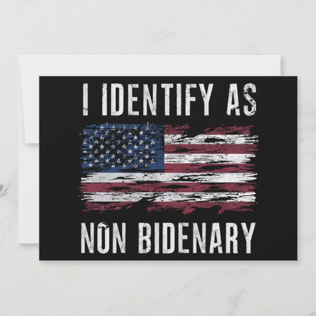 Ich identifiziere mich als nicht-bidenare Patriot- Einladung (Vorderseite)