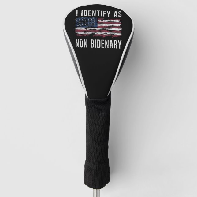 Ich identifiziere mich als nicht-bidenare Patriot- Golf Headcover (Vorderseite)