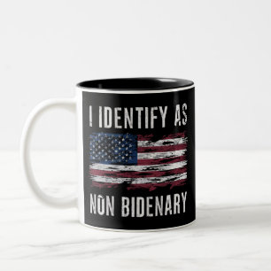 Ich identifiziere mich als nicht-bidenianischer pa zweifarbige tasse