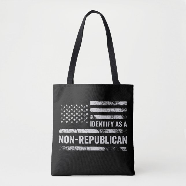 Ich identifiziere mich als nichtrepublikanische Fu Tasche (Vorderseite)