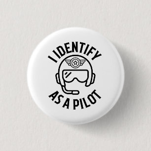 Ich identifiziere mich als Pilot, Humor, Zitat, BF Button