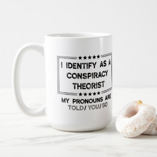 Ich identifiziere mich als Verschwörungstheoretike Kaffeetasse