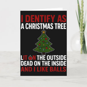 Ich identifiziere mich als Weihnachtsbaum, der auß Karte