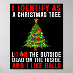 Ich identifiziere mich als Weihnachtsbaum, der auß Poster