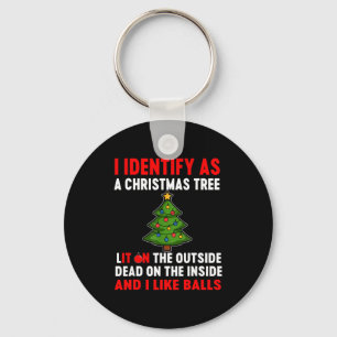 Ich identifiziere mich als Weihnachtsbaum, der auß Schlüsselanhänger