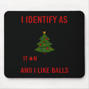 Ich identifiziere mich außen als ein Weihnachtsbau Mousepad
