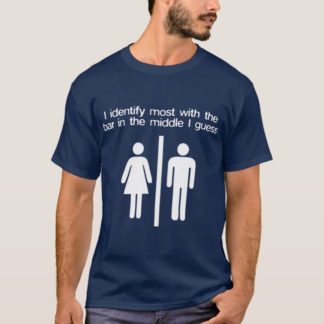 Ich identifiziere mich mit dem mittleren Geschlech T-Shirt (Vorderseite)